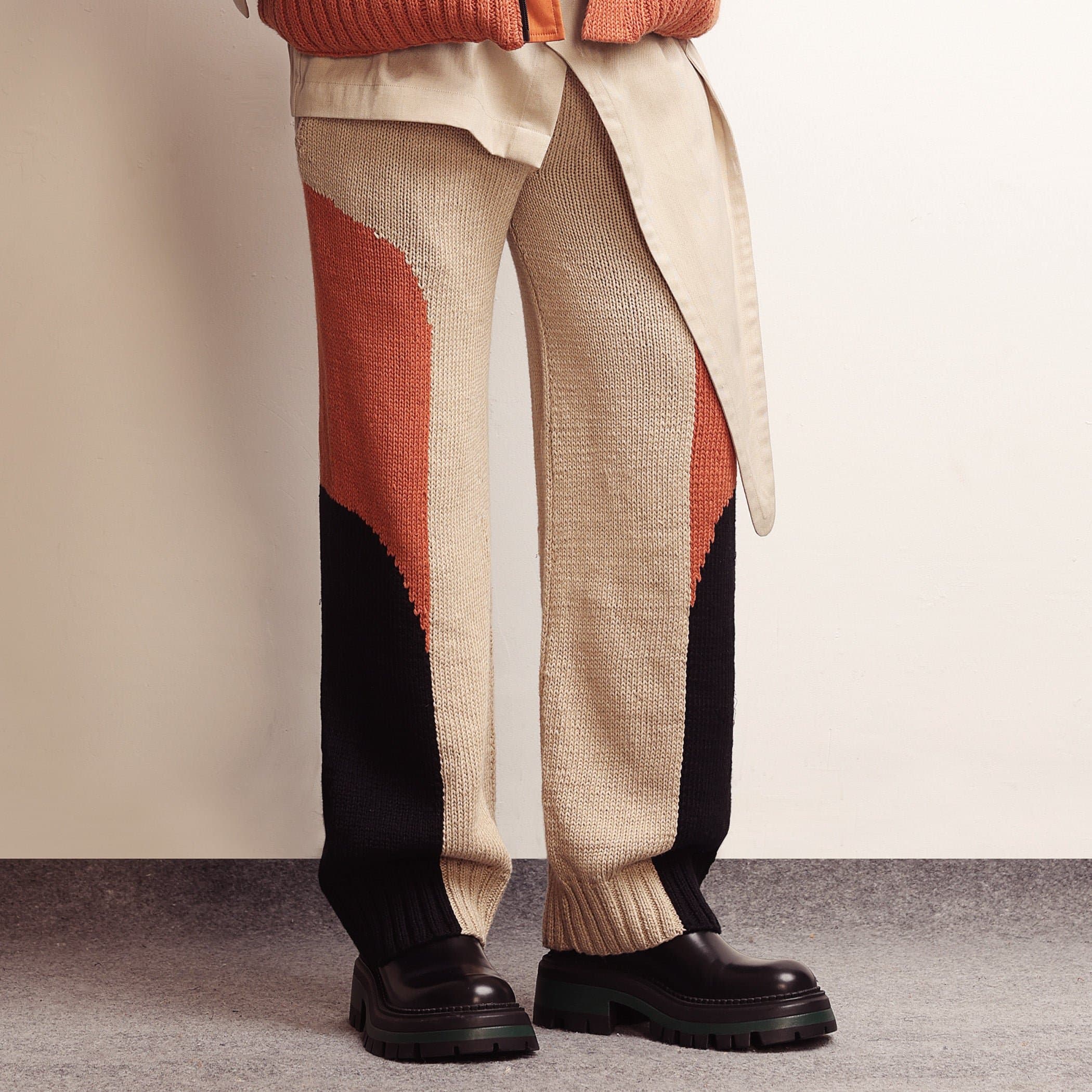 Nucleosome Handknit Trousers Orange