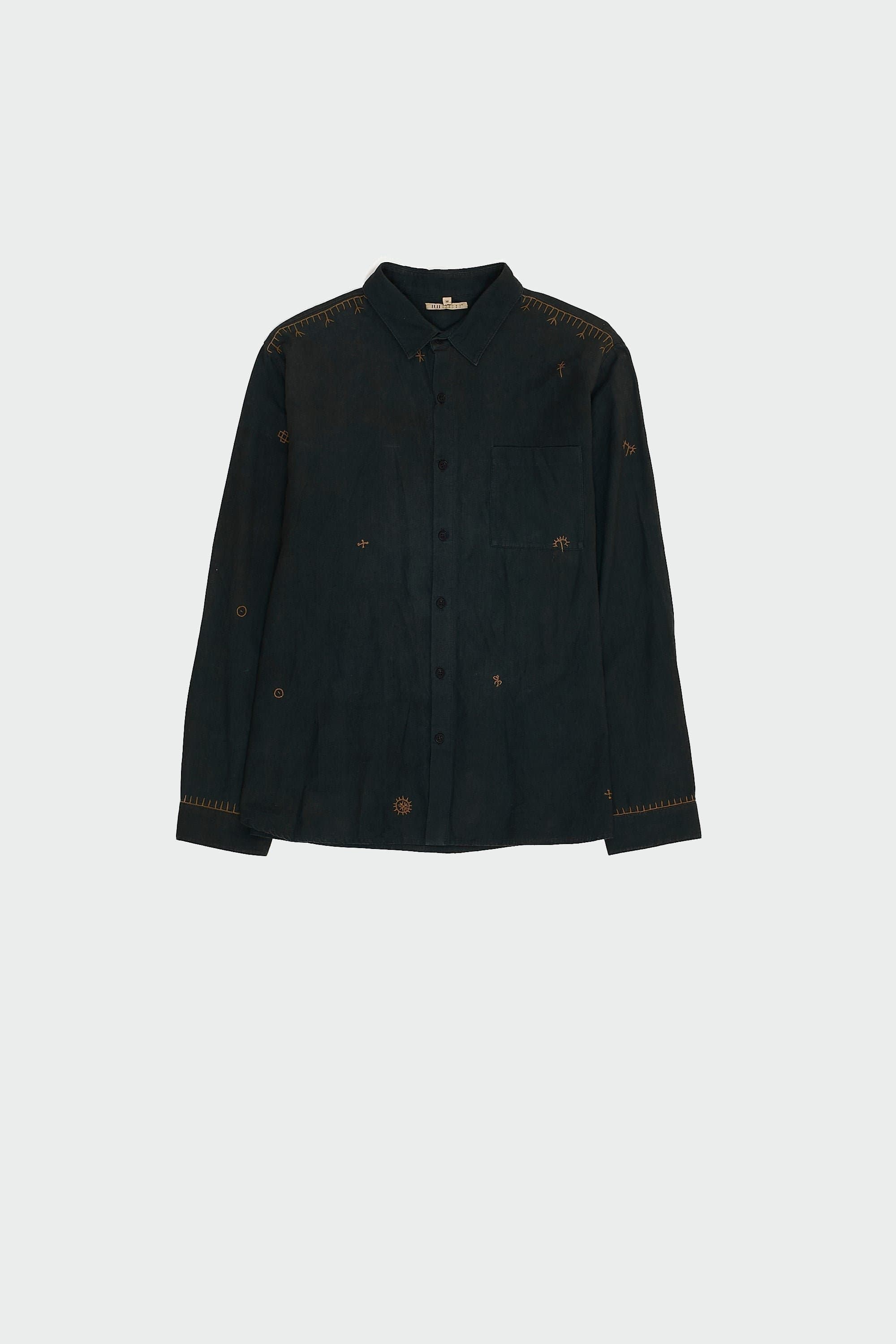 Midnight Indigo Cotton Unisex Shirt