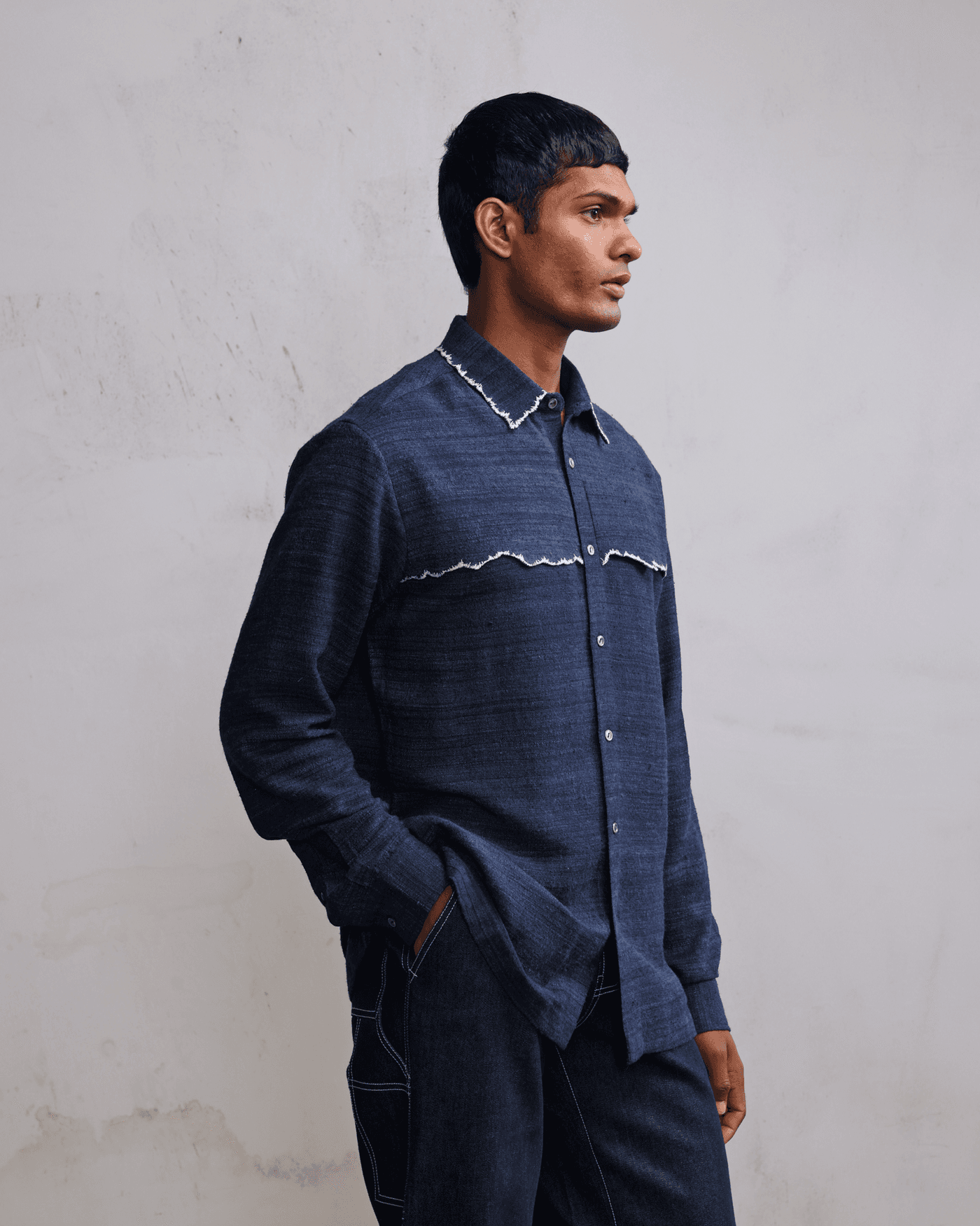 Fractured Line Yoke Shirt