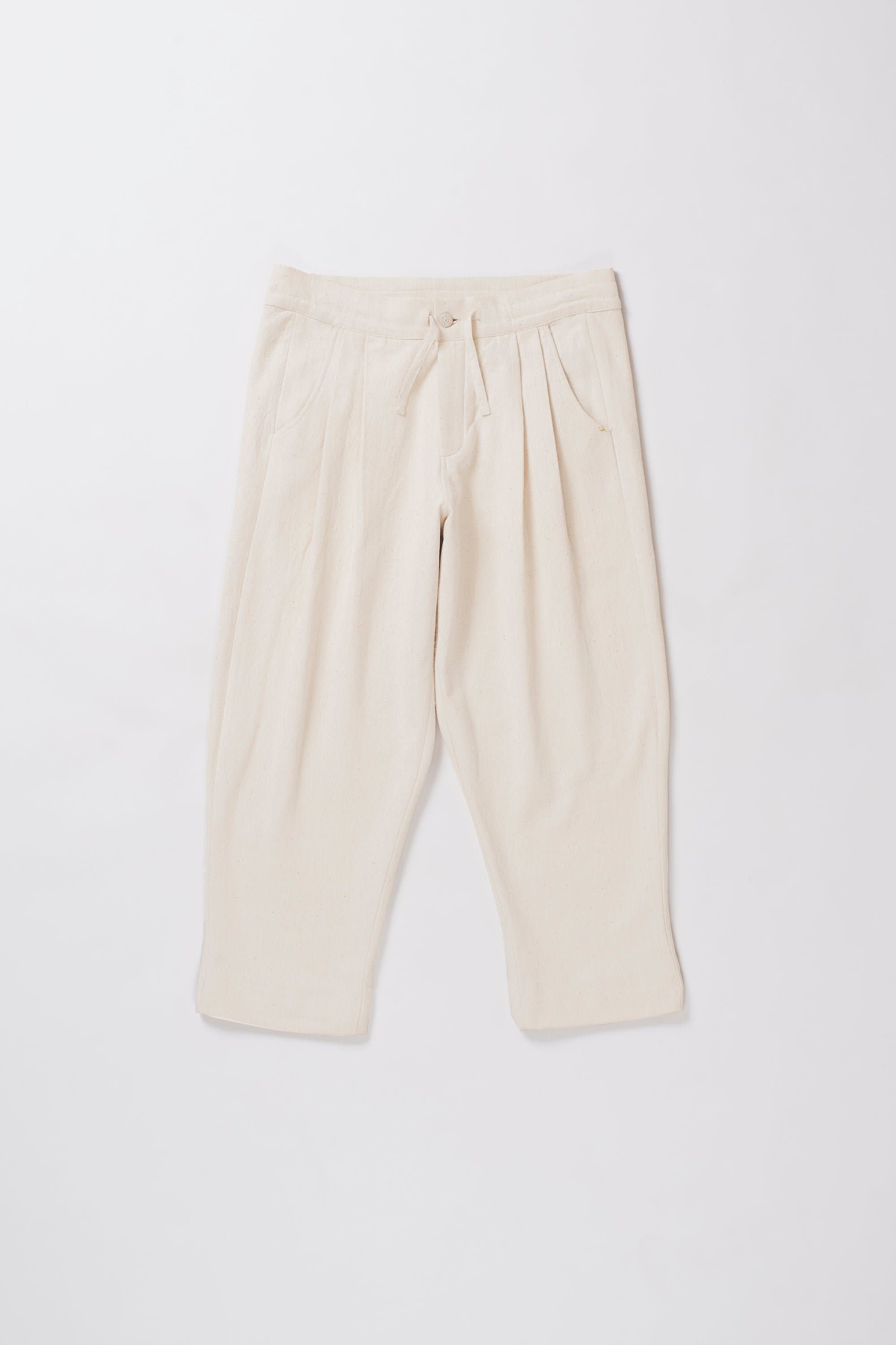 Off-White Organic Cotton Wide Leg Trouser